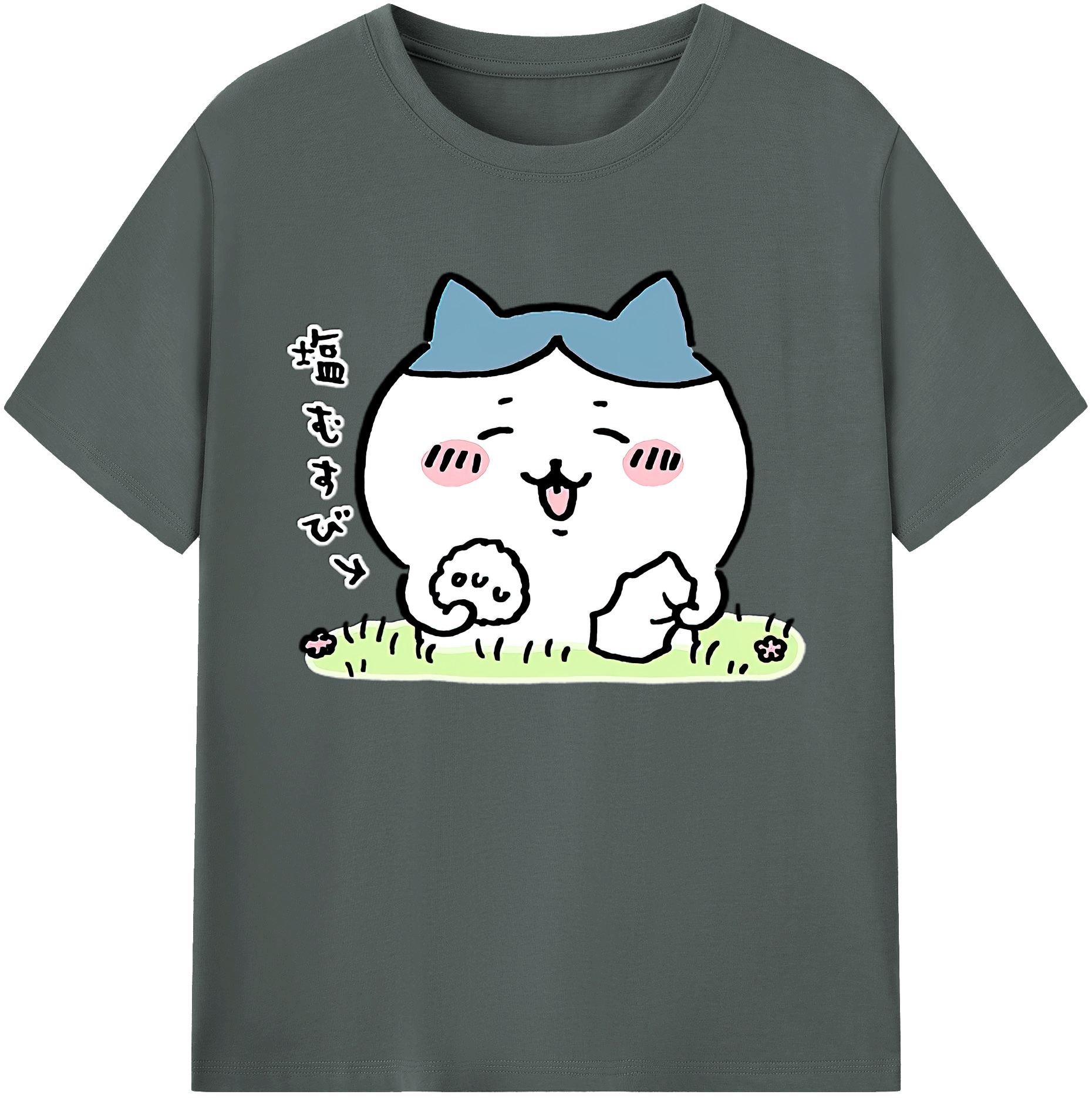 （画像用） ちいかわ ハチワレ Chii-kawa hachiware 綿100％ メンズ半袖Tシャツ｜肌触りやわらか＆通気性